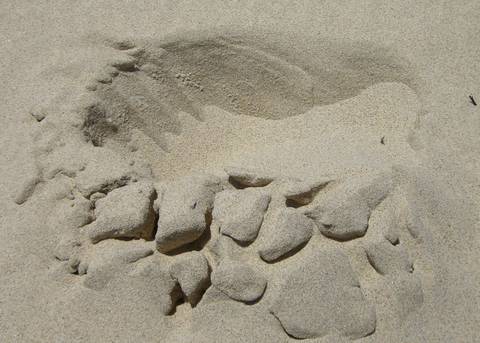 Meine Spuren im Sand