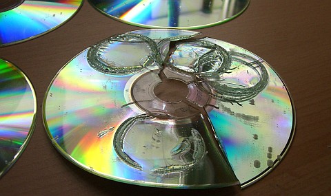 mein verschmorter CD-Adventskranz