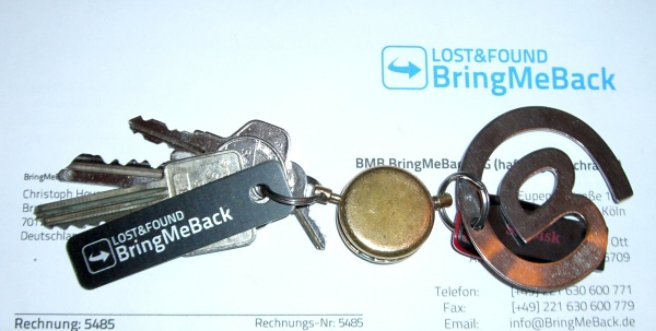 mein Schlüssel mit BringMeBack Anhänger