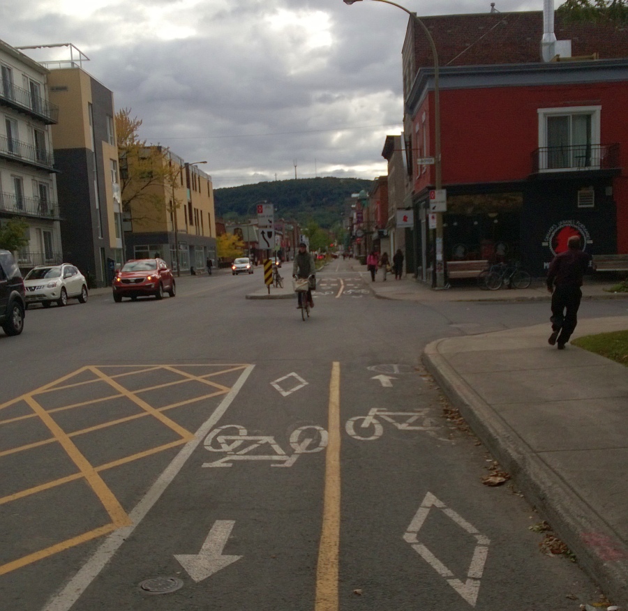 Fahrrad-Schnellstrasse in Montreal