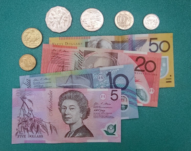 australisches, buntes Geld