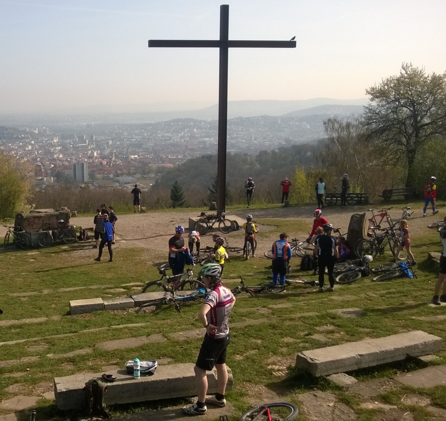 Mountainbike-Festival Sternfahrt: Pause auf dem Birkenkopf