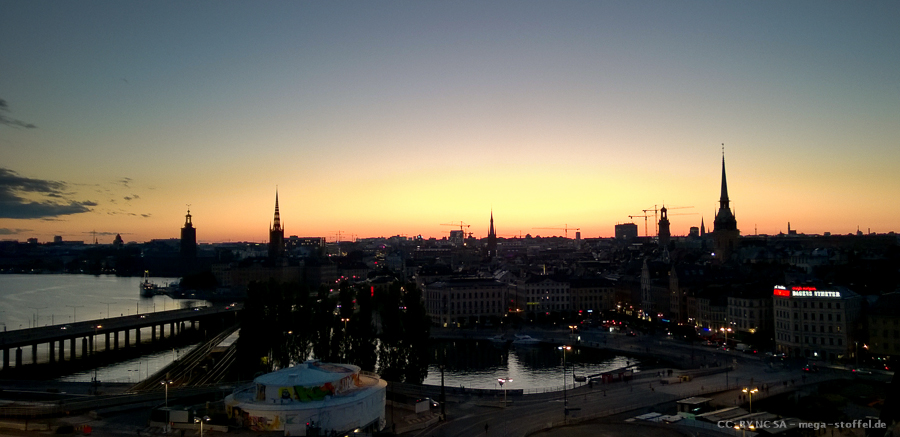 Stockholm bei Sonnenuntergang
